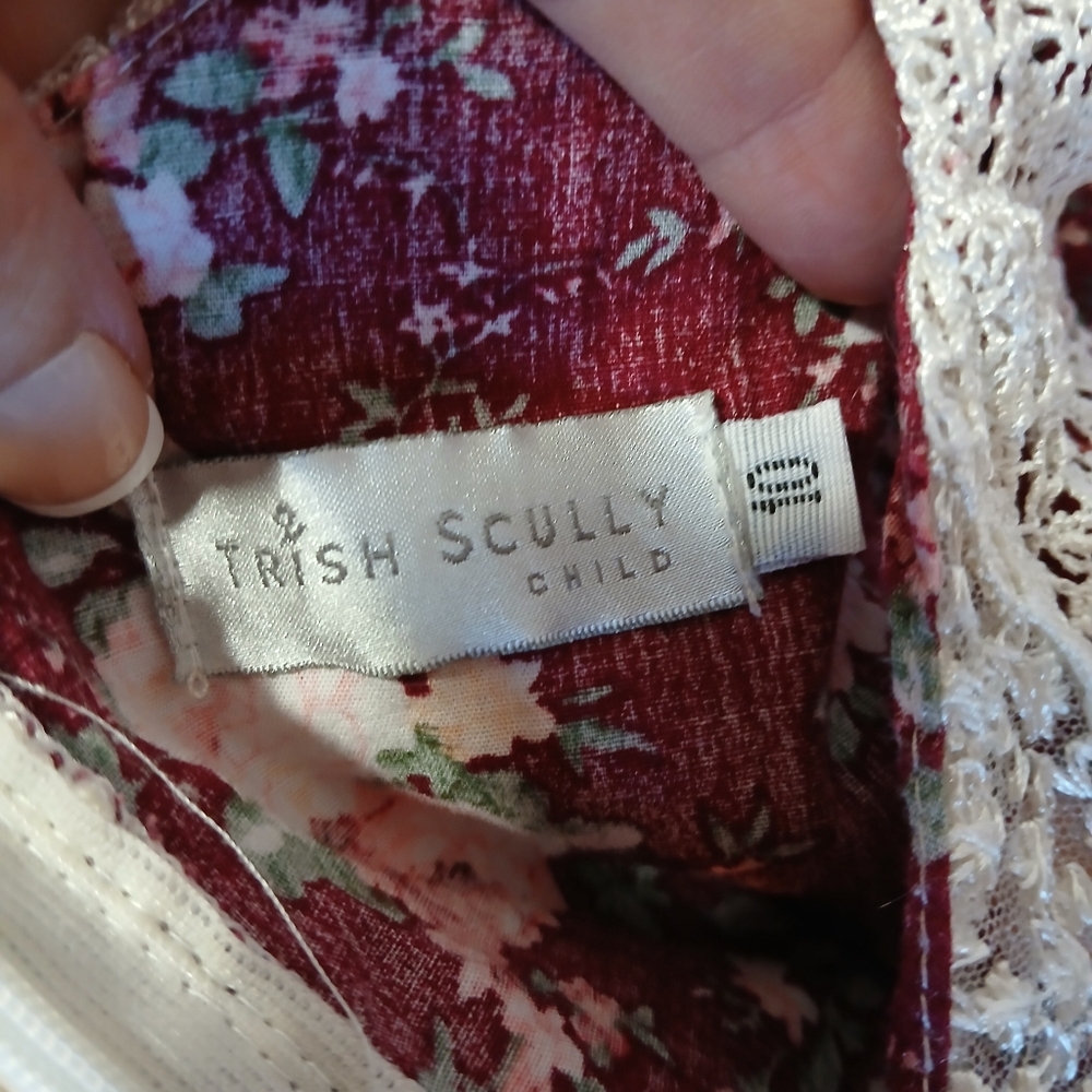 Trish Scully Floral Cottage Core Dress Hi-Low Size 10 - Picture 8 of 8